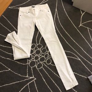 Armani Exchange white pants with ankle zipper